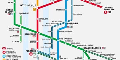 Kort af Lyon ást og umhyggju